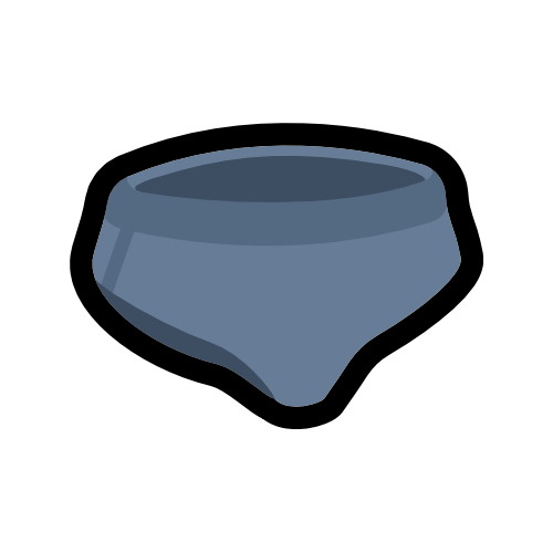 a dull blue pair of hipster underwear
